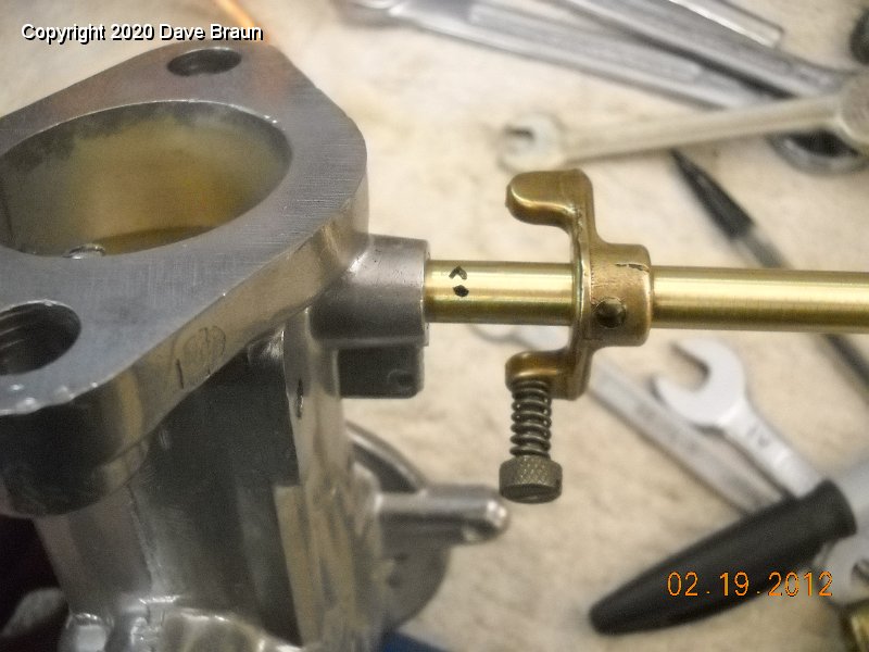 SU Carburetor Restorations/MG TD Judson H4 1202/Assembly/Throttle shaft